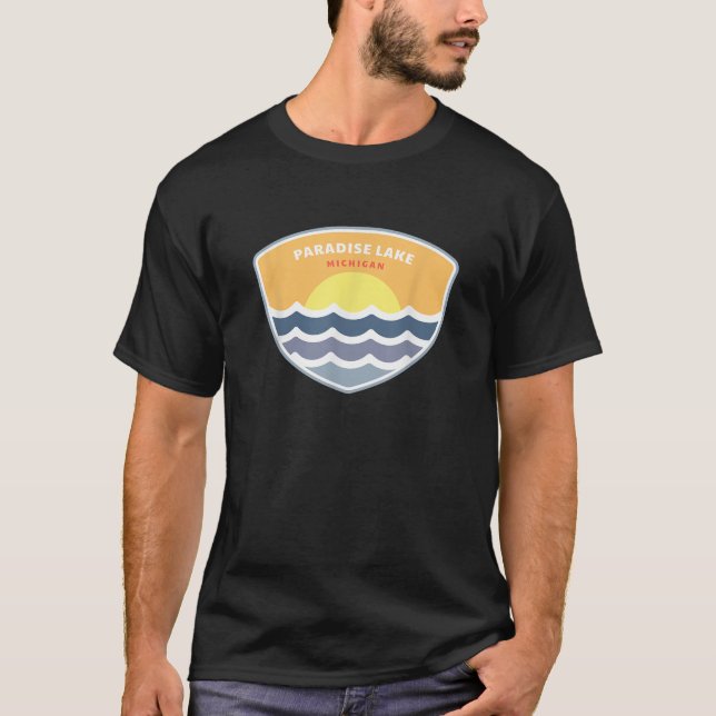 Paradise Lake Michigan MI Sunset Vacation Souvenir T-Shirt (Front)