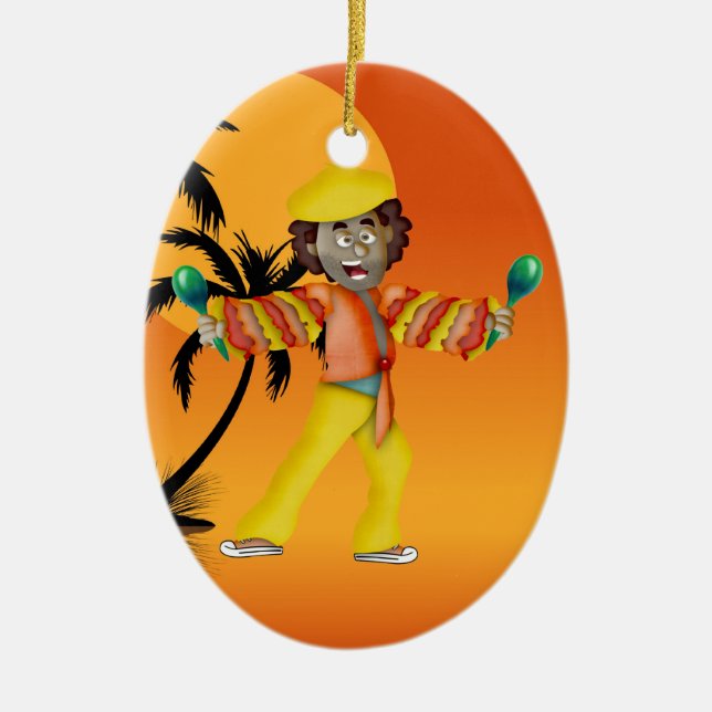 Paradise Lola's Boyfriend - SRF Ceramic Tree Decoration (Front)