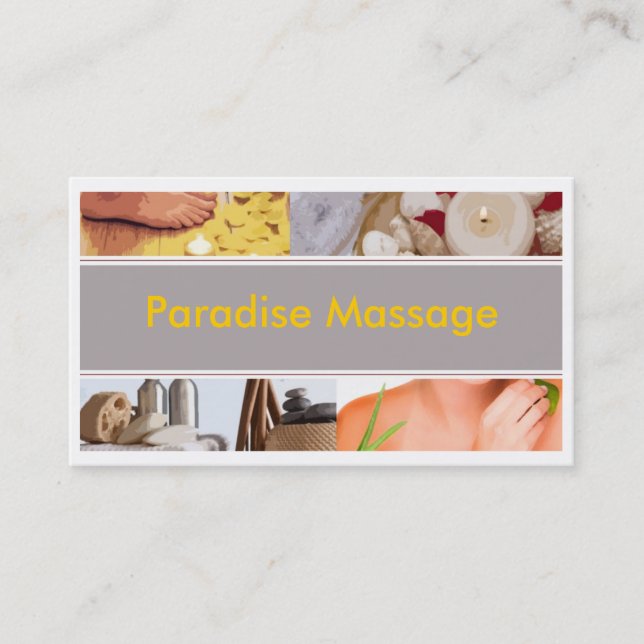 Paradise Massage Business Card (Front)