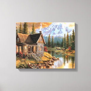 "Paradise Mountain Home" Canvas Print