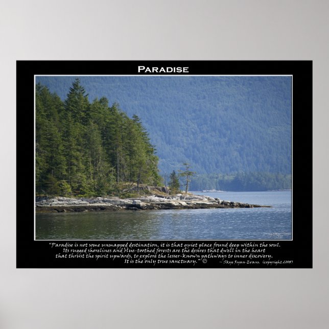 PARADISE NATURE SCENERY~ Motivational Poster (Front)