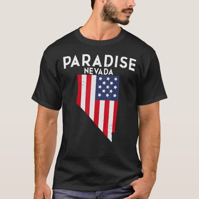 Paradise Nevada USA State America Travel Nevadan T-Shirt (Front)