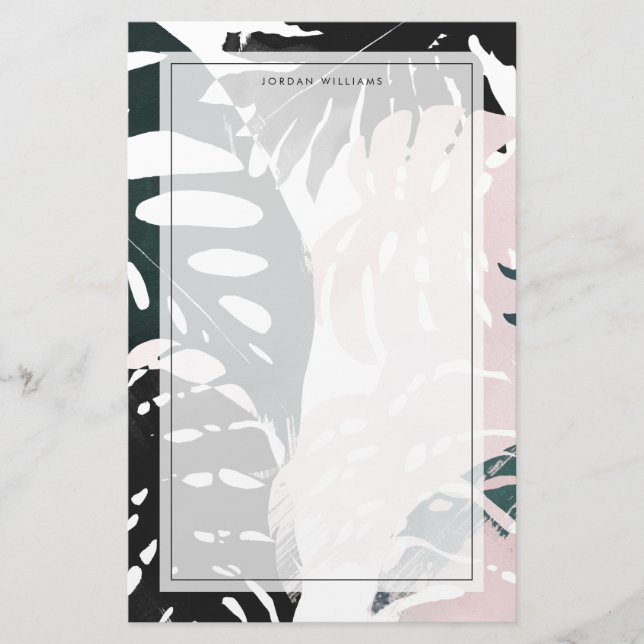 Paradise Palm Fronds Stationery (Front)