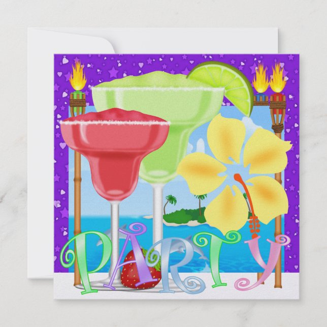 Paradise PARTY / Luau - SRF Invitation (Front)