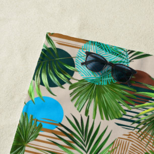 Paradise Plants Hawaiian Pattern  Beach Towel