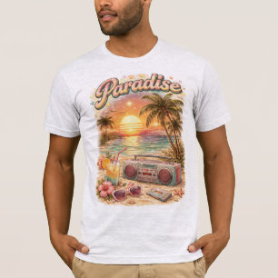 Paradise Retro Sunset Vintage Vibe Unisex T-Shirt
