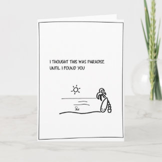 'Paradise' - Surfing Valentine's Card