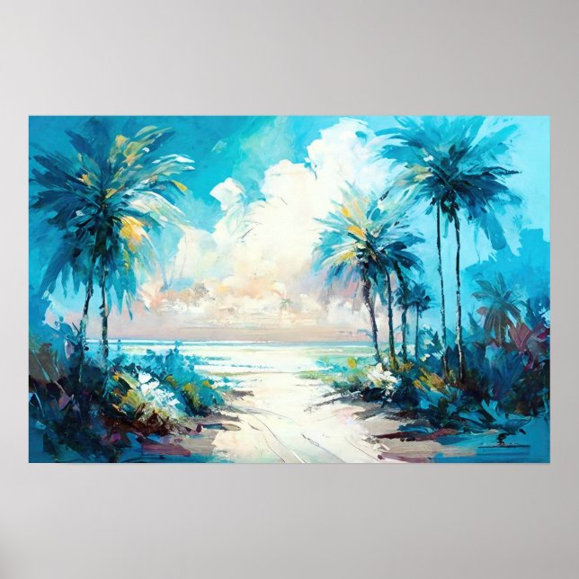 Paradise Tropical Beach Fine Art Poster (Front)