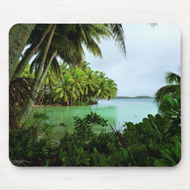 Paradise Turquoise Waters and Palm Trees Mouse Mat (Front)
