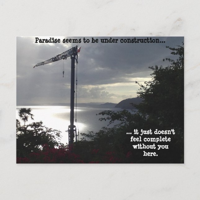 Paradise (under construction) postcard (Front)