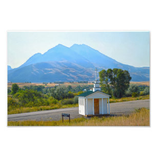 Paradise Valley Chapel, Montana Photo Print