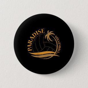 Paradise Volleyball   6 Cm Round Badge