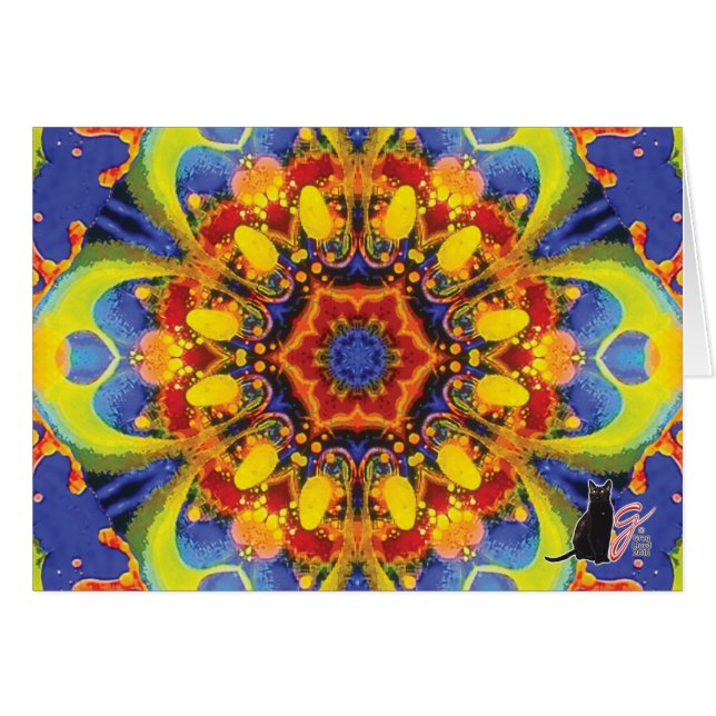 Paradox Kaleidoscope Greeting Card (Front Horizontal)