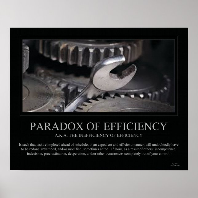Paradox of Efficiency Poster (Front)