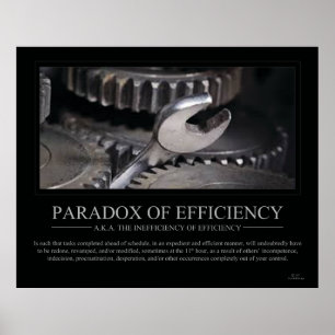 Paradox of Efficiency Poster - Large
