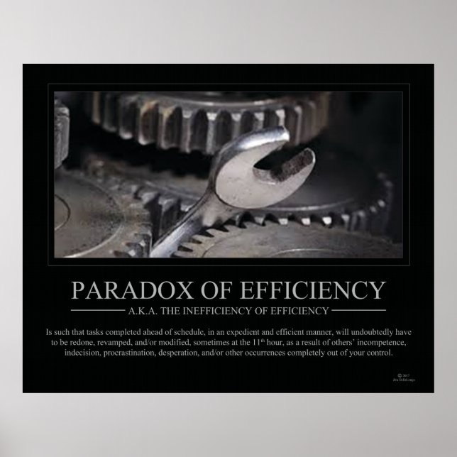 Paradox of Efficiency Poster - Large (Front)
