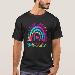 Paraeducator Crew Para Squad Rainbow Back To Schoo T-Shirt