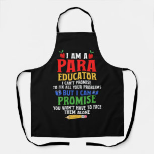 Paraeducator Paraprofessional Sped Teacher Can Pro Apron
