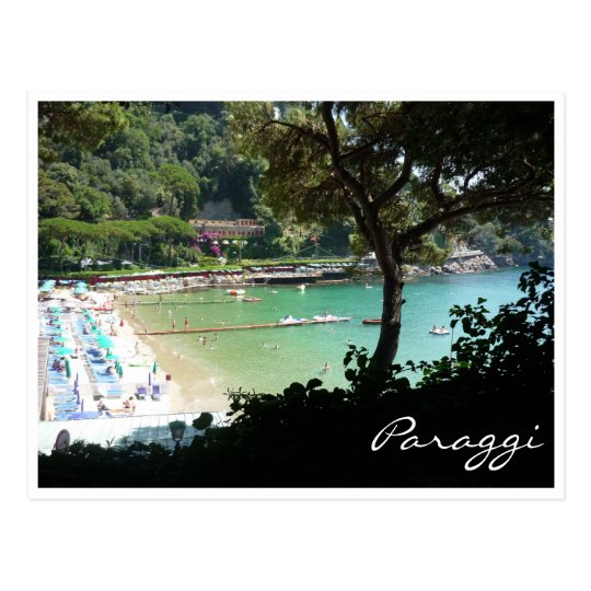 paraggi beach postcard