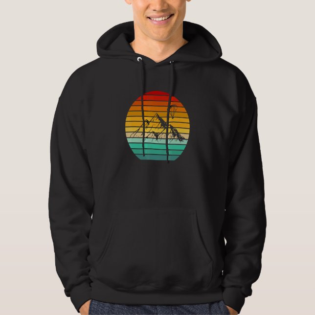 Paragleiter Mountains Vintage  Paraglider Mountain Hoodie (Front)
