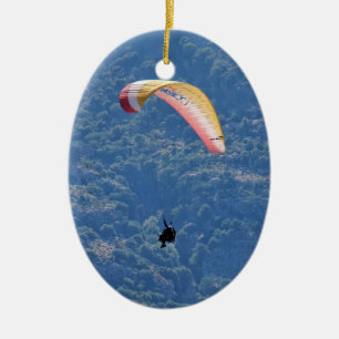 Paraglider Ceramic Tree Decoration