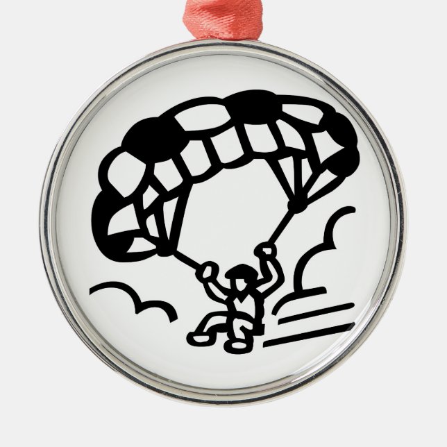 Paraglider Metal Tree Decoration (Front)