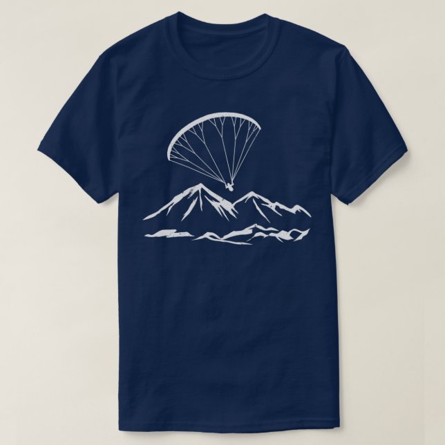 Paraglider Mountains Parachute Paragliding Lover T-Shirt (Design Front)