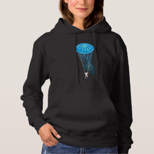 Paraglider Paragliding Flying Vintage Jellyfish Hoodie