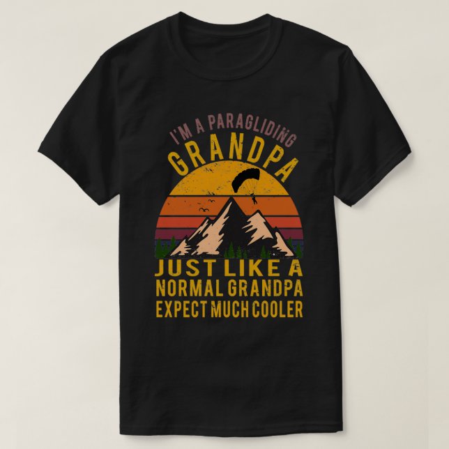 Paraglider paragliding grandpa gift idea T-Shirt (Design Front)