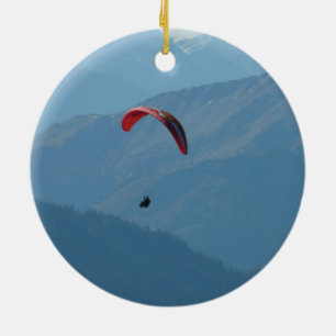 Paraglider Paragliding Para Glide Ceramic Tree Decoration