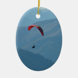 Paraglider Paragliding Para Glide Ceramic Tree Decoration