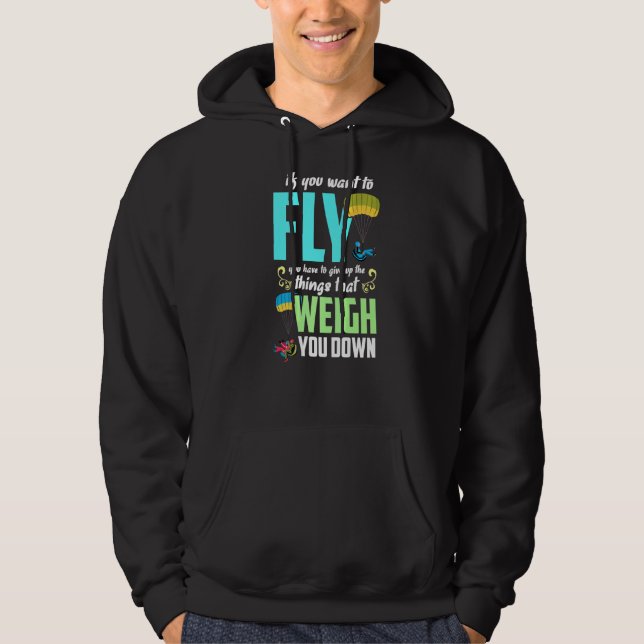 Paraglider Pilot Equipment Paraglider Paragliding  Hoodie (Front)