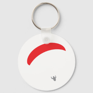 paraglider red - paragliding key ring