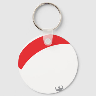 paraglider red - paragliding key ring