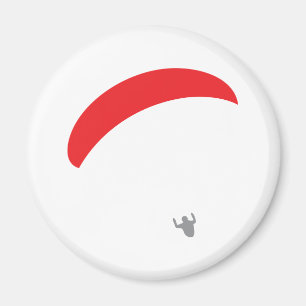 paraglider red - paragliding magnet