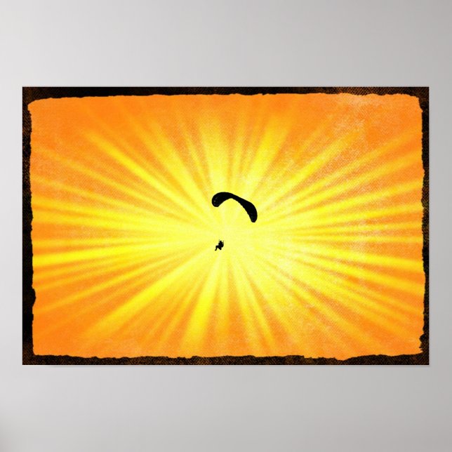 Paraglider Silhouette Artsy Photographic Print (Front)