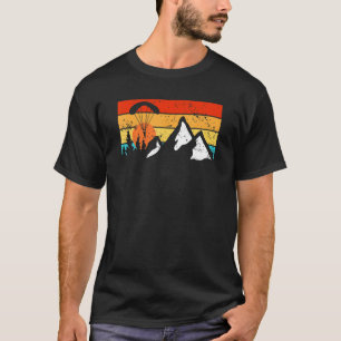 Paraglider With Parachute Sunset And Mountains Par T-Shirt