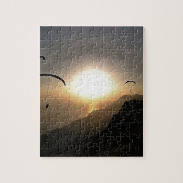 Paragliders Flying Without Wings Jigsaw Puzzle (Vertical)