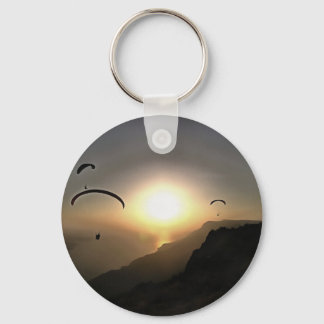 Paragliders Flying Without Wings Key Ring
