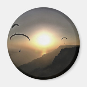 Paragliders Flying Without Wings Magnet