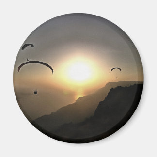 Paragliders Flying Without Wings Magnet
