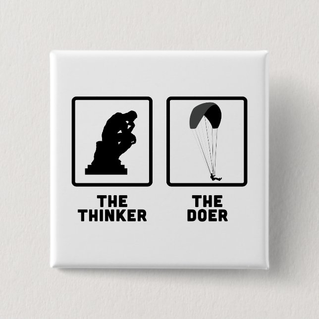 Paragliding 15 Cm Square Badge (Front)