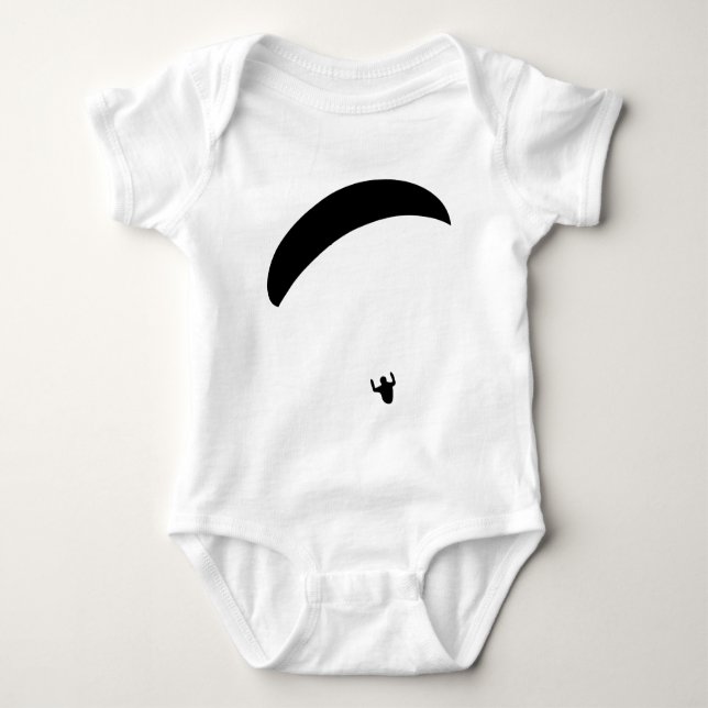 paragliding black icon baby bodysuit (Front)