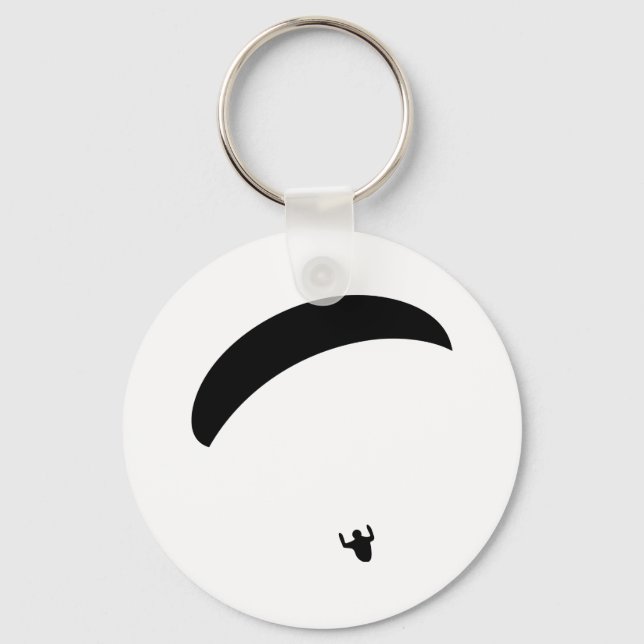 paragliding black icon key ring (Front)