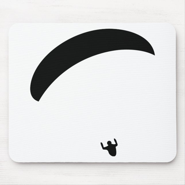 paragliding black icon mouse mat (Front)