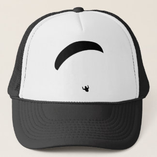 paragliding black icon trucker hat