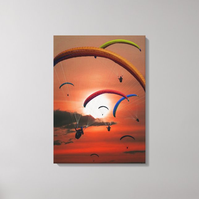 Paragliding Canvas Print (Front)