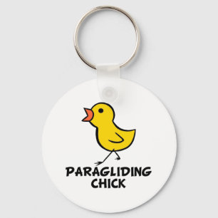 Paragliding Chick Keychain