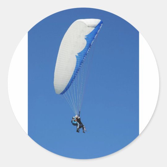 paragliding classic round sticker
