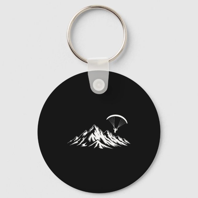 Paragliding Design For Men Women Paraglide Lover P Key Ring (Front)